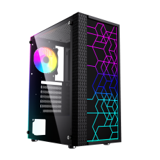 GEMBIRD OBUDOWA FORNAX 2500 MIDI-TOWER (1X USB 3.0, 2X USB 2.0, HD AUDIO, SZKLANY PANEL BOCZNY) CZARNA