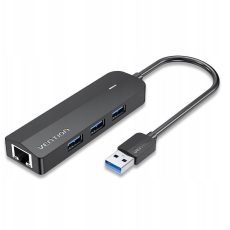 Hub 5w1 Vention USB 3.0 z adapterem Gigabit Ethernet