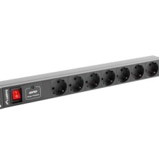 Listwa RACK, zasilająca Lanberg PDU-07F-0200-IEC-BK (7 x UTE; 10 A; 2m; kolor czarny)