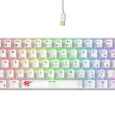 Klawiatura gamingowa Havit KB903L (biel transparentna)