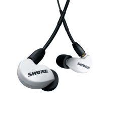 Shure SE215DYWH+UNI-EFS - Słuchawki douszne AONIC215 z pojedynczym przetwornikiem i kablem 3.5mm (białe)