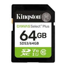 KINGSTON SDXC 64GB Canvas Select Plus Gen3 100MB/s