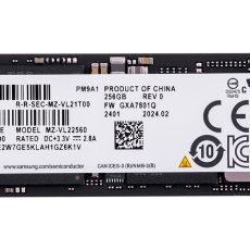Dysk SSD Samsung PM9A1 256GB Nvme M.2 2280 MZVL2256HCHQ-00B00