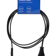 Kabel SAVIO CL-100 (2-Pin F - Euro M; 1,8m; kolor czarny)