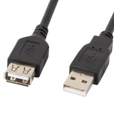 Kabel Lanberg CA-USBE-10CC-0018-BK (USB 2.0 M - USB 2.0 F; 1,8m; kolor czarny)