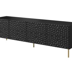 Szafka RTV HOLE 190x40,5xH59,5 czarny mat