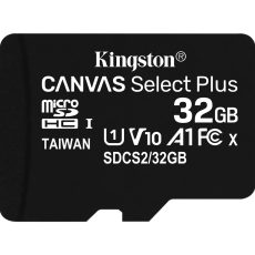 Karta pamięci z adapterem Kingston Canvas Select Plus SDCS2/32GB (32GB; Class 10, Class U1, V10; + adapter)