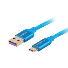Kabel Lanberg CA-USBO-21CU-0010-BL (USB 2.0 typu A - USB typu C ; 1m; kolor niebieski)