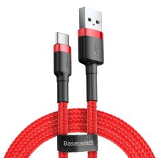 Kabel Baseus Cafule CATKLF-A09 (USB 2.0 - USB typu C ; 0,50m; kolor czerwony)