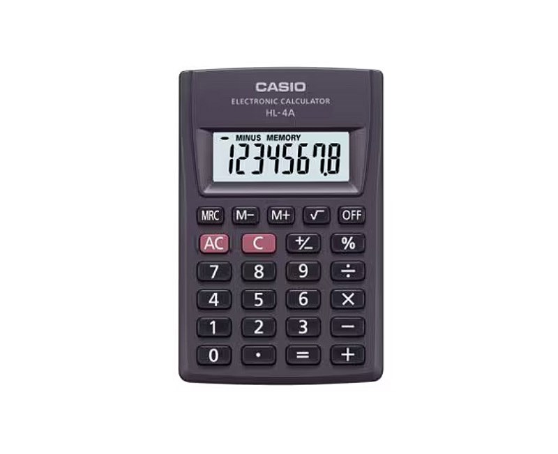 CASIO Kalkulator kieszonkowy HL-4A-B 8-cyfrowy 56x87mm czarny