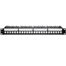 QOLTEC PATCH PANEL DO SZAF RACK 19" | 24 PORTY | 1U | UTP | CZARNY