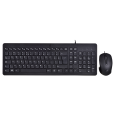 Zestaw klawiatura + mysz HP 150 Wired Mouse and Keyboard przewodowe czarne 240J7AA