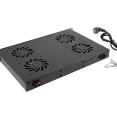 LANBERG PANEL WENTYLACYJNY 1U LCD 19" Z TERMOSTATEM 4 WENTYLATORY 230V AK-1503-B