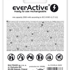 Zestaw akumulatorków everActive Professional line EVHRL6-2600 (2600mAh ; Ni-MH)