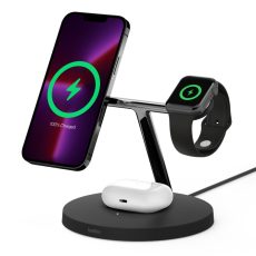 Ładowarka bezprzewodowa Belkin BoostCharge Pro 3-in-1 Wireless Charger with Official MagSafe Charging iPhone/Apple Watch/AirPods 15W Black (WYPRZEDAŻ)