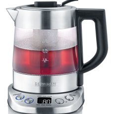 SEVERIN CZAJNIK ELEKTR. SZKŁO-STAL, REGULACJA TEMP. W PODSTAWIE, AUT. PROGRAMY, SITKO DO HERBATY, POJ. 1 L, MOC 2200W WK3473