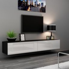 Szafka RTV VIGO '180' 30/180/40 czarny/biały połysk