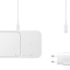 Samsung Wireless Charger Duo (with Travel Adapter), White