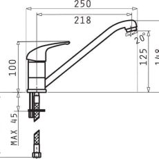 Bateria PYRAMIS ASALIA granit karbon 090922438 kuchenna czarna