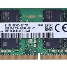 Samsung SO-DIMM 32GB DDR4 2Rx8 3200MHz PC4-25600 M471A4G43AB1-CWE