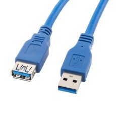 Kabel Lanberg CA-US3E-10CC-0018-B (USB 3.0 M - USB 3.0 F; 1,8m; kolor niebieski)