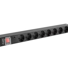 LANBERG LISTWA ZASILAJĄCA RACK PDU 19" (1U, 16A, 8X SHUKO, 2M, CZARNA) PDU-08F-0200-BK