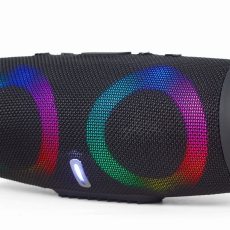 GEMBIRD PRZENOŚNY GŁOŚNIK BLUETOOTH LED RMS 2X 5W, WBUDOWANY MIKROFON, KOLOR CZARNY, USB, AUX, MICROSD