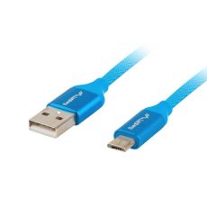 Kabel Lanberg Premium CA-USBM-20CU-0018-BL (USB 2.0 - Micro USB typu B ; 1,8m; kolor niebieski)