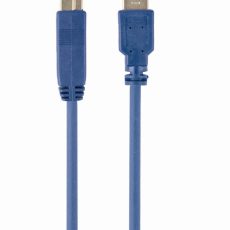 Kabel GEMBIRD CCP-USB3-AMBM-6 (USB 3.0 M - USB 3.0 Typu B F; 1,8m; kolor niebieski)