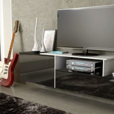 Szafka RTV SIGMA3 180 czarny/czarny połysk + biały