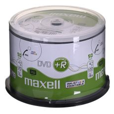MAXELL Płyta DVD+R 4,7GB, 50 szt.  w opakowaniu cake (szpindel). Prędkość zapisu 16X, 120 min.  Płyty do nadruku atramentowego. Przeznaczenie Multimedia.