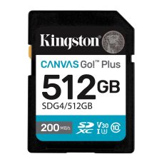 Karta pamięci Kingston Canvas Go Plus SDG4/512GB (512GB; Class U3, V30; Karta pamięci)