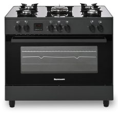Kuchnia gazowo-elektryczna Ravanson KWGE-K90 GLASS black