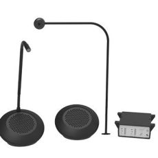 CONTACTA INTERKOM STS-K072, PROSTY SYSTEM INTERKOMOWY (2X GŁOŚNIK, 2X MIKROFON (POWIERZCHNIOWY + NA PRZEGRODZIE), WZMACNIACZ)