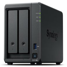 NAS Synology DS725+, Tower, 2x 2.5"/3.5" SATA + 2x M.2 2280 NVMe SSD; AMD Ryzen R1600; 4GB DDR4 (max.32GB), 1x 1GbE RJ-45, 1x 2.5GbE RJ-45, 1x USB 3.2, adapter 65W