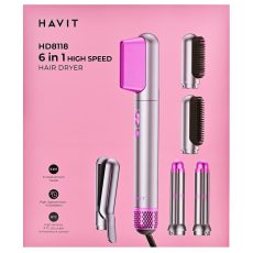 Suszarka do włosów Havit HD8118-EU (szaro-różowy)