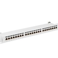 LANBERG PATCH PANEL 24 PORT 1U 19" KAT.7 FTP SZARY PPS7-1024-S
