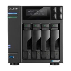 NAS Asustor AS6704T; Tower; 4x (3.5" SATA HDD/ 2.5" SSD); Intel Celeron N5105; 4GB DDR4 SODIMM (max. 16GB), 2x 2.5GbE, 4x M.2 2280 NVMe PCIe 3.0, 2x USB 3.2 Gen, 1x HDMI 2.0b, 1x optional 10 GbE card