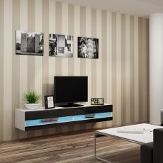 Szafka RTV VIGO NEW '180' 30/180/40 biały/czarny pł