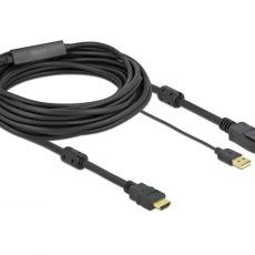 DELOCK KABEL HDMI -> DISPLAYPORT M/M 4K 7M ZASILANY USB CZARNY 85967