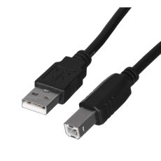 Kabel Lanberg CA-USBA-10CC-0018-BK (USB 2.0 M - USB 2.0 M; 1,8m; kolor czarny)