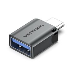 Adapter OTG USB 3.0 Vention USB-C do USB-A szary ze stopu aluminium