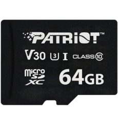 Patriot VX Series 64GB MicroSDXC V30 Class 10 UHS-I U3 4K UHD Memory Card PSF64GVX31MCX