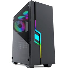 GEMBIRD OBUDOWA FORNAX 2000RGB MIDI-TOWER (USB 3.0, HD AUDIO) PODŚWIETLENIE RGB, GAMINGOWY DESIGN, CZARNA
