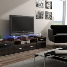 Szafka RTV EVORA 200 sliwa/czarny połysk