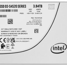 Dysk SSD Solidigm (Intel) S4520 3.84TB SATA 2.5" SSDSC2KB038TZ01 (DWPD up to 3)