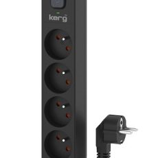 Listwa zasilająca KERG z wyłącznikiem-4 gniazda 16A 5m ; czarny