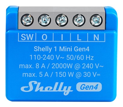 Inteligentny sterownik WiFi Shelly 1 Mini Gen4