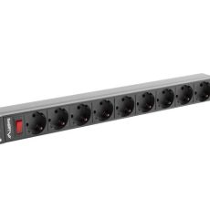 LANBERG LISTWA ZASILAJĄCA RACK 19" PDU 1U, 16A, 9X SHUKO, 3M PDU-09F-0300-BK