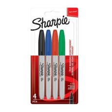 Marker permanentny Sharpie Fine CLASSIC - blister 4szt. (czarny, niebieski, czerwony, zielony) F 1,0mm 1985858